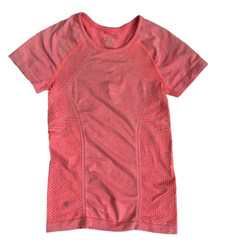 Athleta Girls Short Sleeve Active Tee in Coral Pink